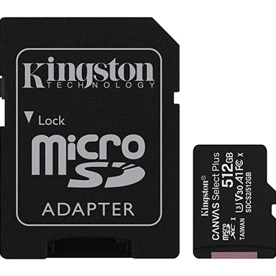 Kingston Canvas Select Plus SDCS2/512GB 512GB Micro SD UHS-I Flash Card