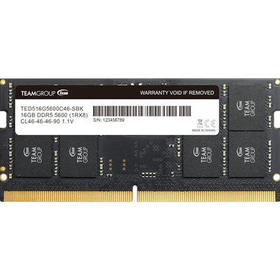 Team Elite TED516G5600C46A-S01 16GB (1 x 16GB) DDR5 5600MHz SODIMM System Memory