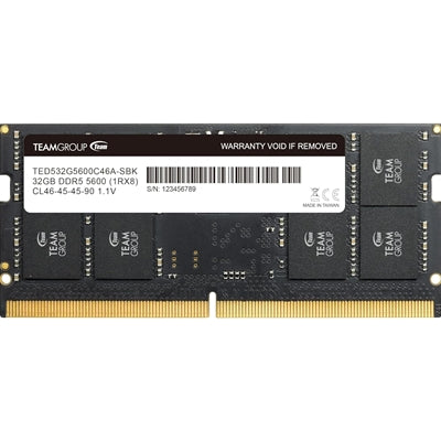 Team Elite TED532G5600C46A-S01 32GB (1 x 32GB) DDR5 5600MHz SODIMM System Memory