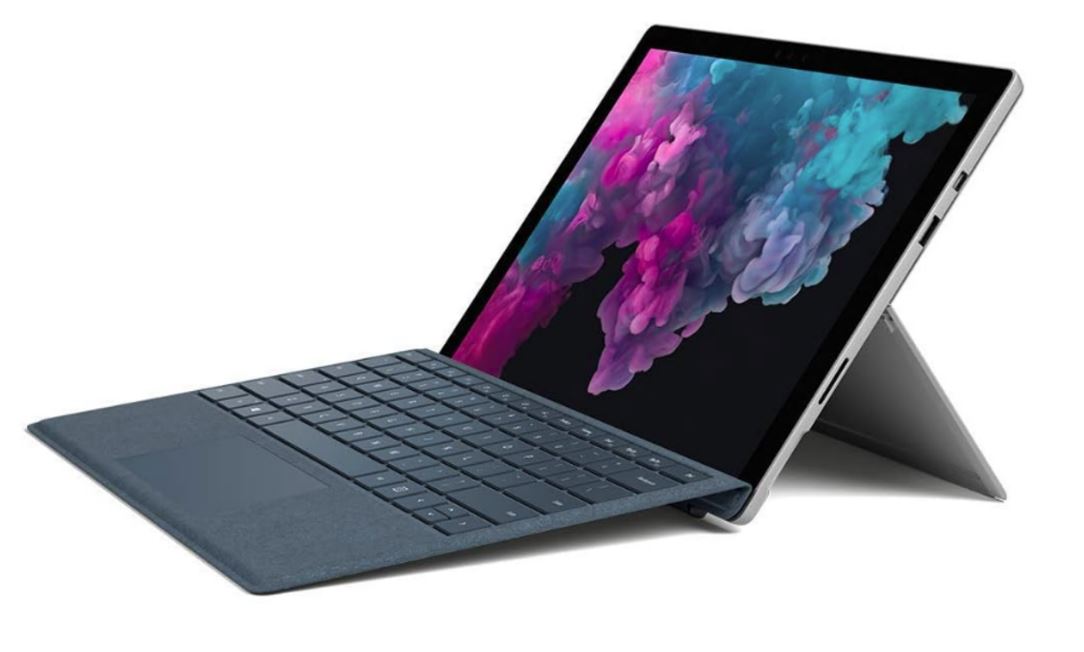 Refurbished Microsoft Surface Pro 6 Tablet / Laptop with Keyboard Cover 256Gb SSD